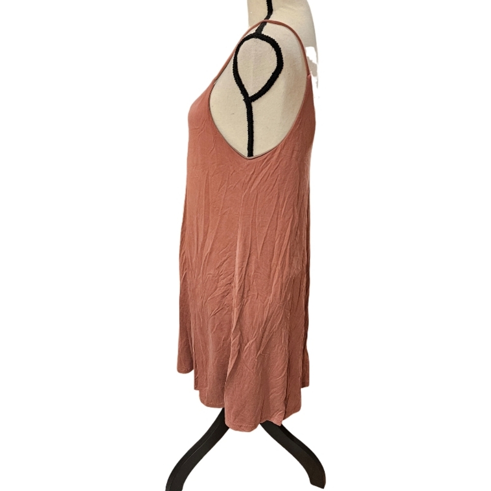 Mickey & Joey Flowy Spaghetti Strap Dress in Rust - Picture 4 of 7